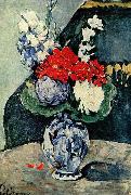 Paul Cezanne Stilleben, Delfter Vase mit Blumen oil